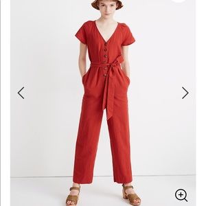 Madewell - Linen-Cotton Pleat-Sleeve Jumpsuit
